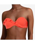 Haut de maillot de bain coques bandeau Oxygene coral