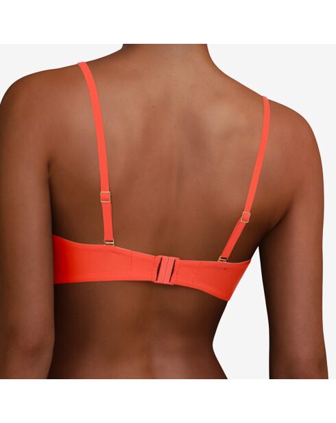 Haut de maillot de bain coques bandeau Oxygene coral