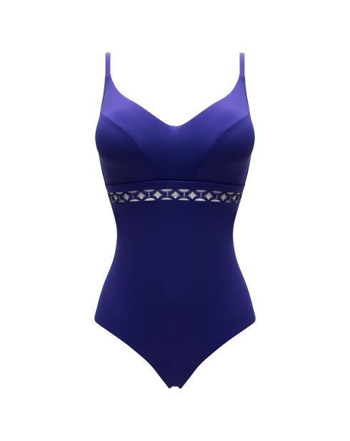 Maillot de bain 1 Pièce enveloppant Cala Nova bleu klein
