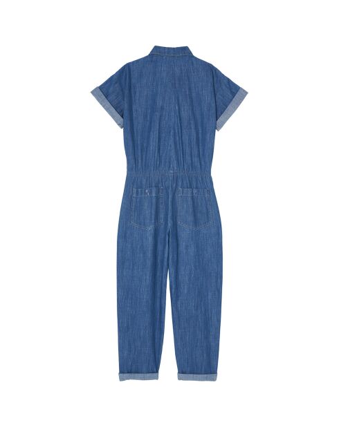 Combinaison en Toile de coton Pepa bleu brut