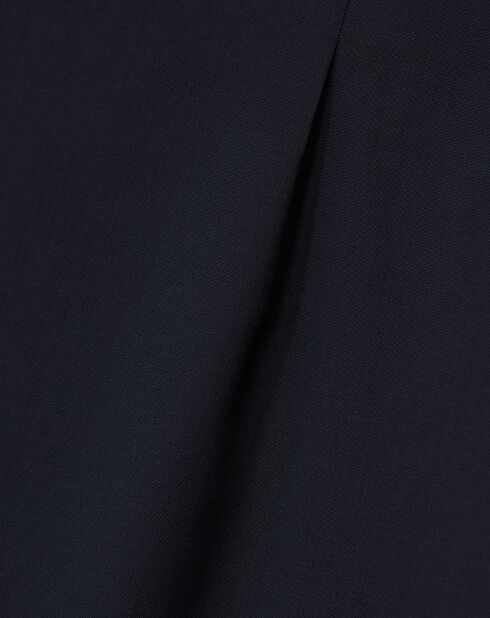 Jupe 100% Laine crayon à poches marine