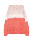 Sweat fin en Coton motif tie & dye rose/corail