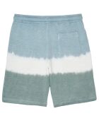 Bermuda en Coton Tom motif tie & dye kaki/bleu