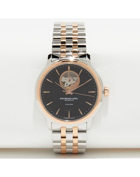 Montre Homme en Acier Maestro argenté/doré rose