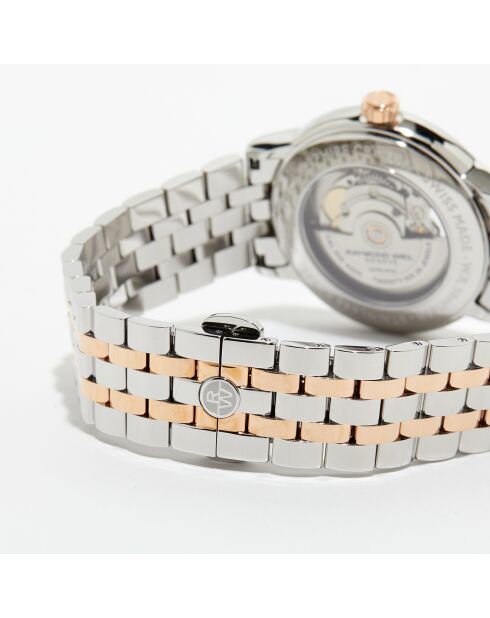 Montre Homme en Acier Maestro argenté/doré rose