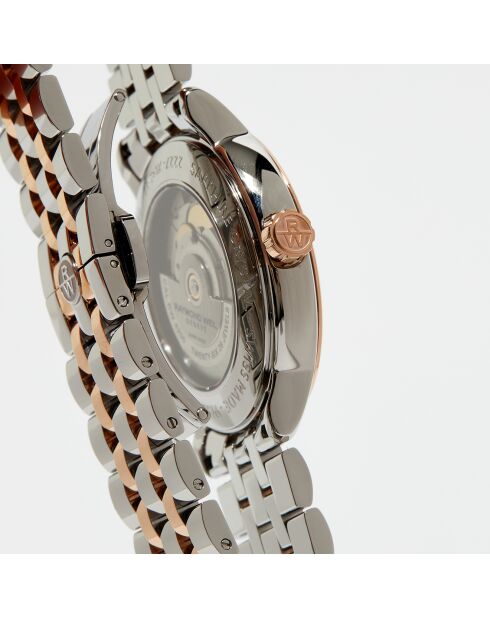 Montre Homme en Acier Maestro argenté/doré rose