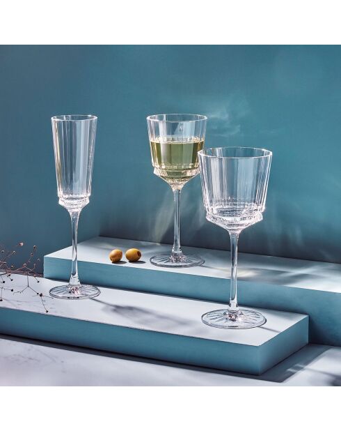 6 glazen Macassar met steel - 35 cl