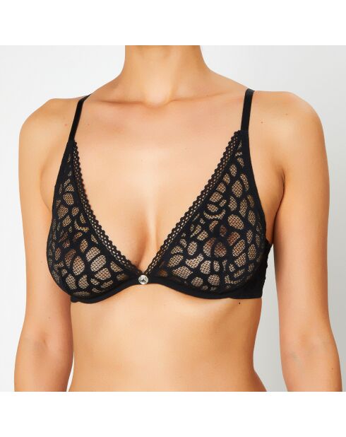 Soutien-gorge avec armatures en Soie mélangée Sonia noir