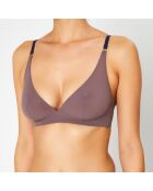 Soutien-gorge sans armatures en Soie mélangée Skin 02 violet