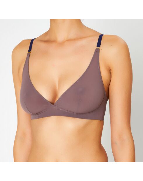 Soutien-gorge sans armatures en Soie mélangée Skin 02 violet
