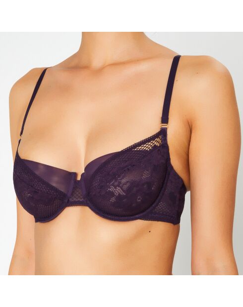 Soutien-gorge avec armatures en Soie mélangée Swing Time violet