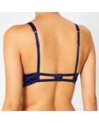 Soutien-gorge avec armatures en Soie mélangée Glamour bleu marine