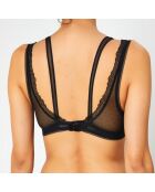 Soutien-gorge sans armatures en Soie mélangée Poprock noir