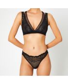 Soutien-gorge sans armatures en Soie mélangée Poprock noir