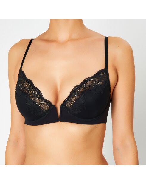 Soutien-gorge avec armatures en Soie mélangée Séductrice noir