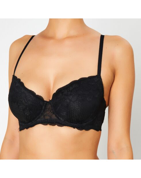 Soutien-gorge Push-Up en Soie mélangée Portofino noir