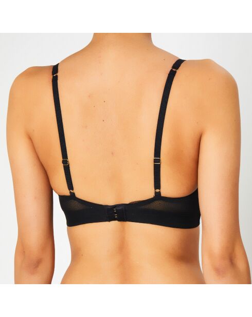 Soutien-gorge avec armatures en Soie mélangée Poprock noir