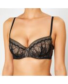 Soutien-gorge Push-Up en Soie mélangée Dinner at 8 noir