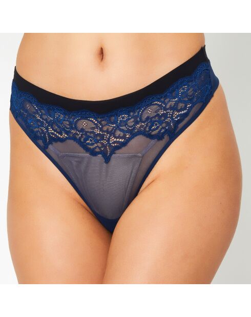 Tanga Fleur de Nuit bleu marine
