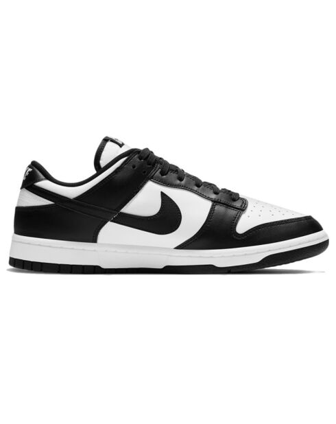 Weiß/Schwarze Dunk Low Retro-Sneaker