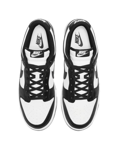 Weiß/Schwarze Dunk Low Retro-Sneaker