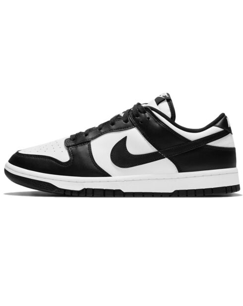 Weiß/Schwarze Dunk Low Retro-Sneaker