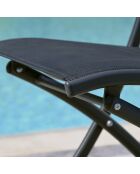 6 Chaises de jardin pliantes C43 gris anthracite - 46x40x82 cm