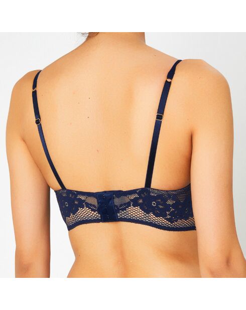 Soutien-gorge avec armatures en Soie mélangée Casablanca bleu marine