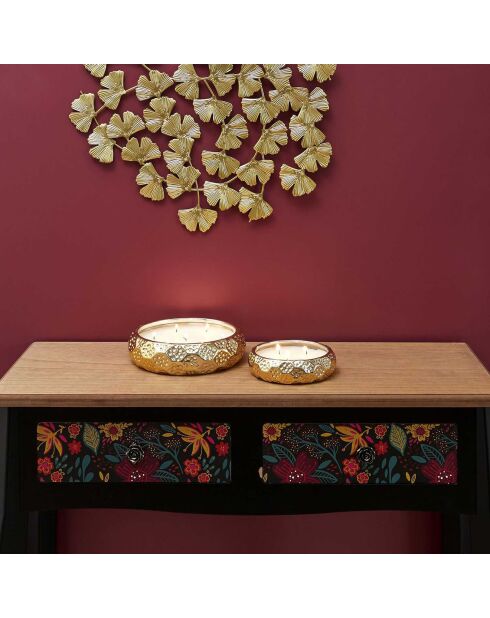 Bougie parfumée Or du temps Ambre dorée - 7 mèches 18h