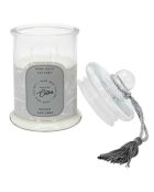 Bougie parfumée bonbonniere Fleur de coton grise - 1 mèche 80h