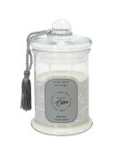 Bougie parfumée bonbonniere Fleur de coton grise - 1 mèche 80h