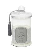 Bougie parfumée bonbonniere Fleur de coton grise - 1 mèche 110h
