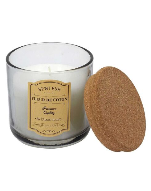 3 Bougies Apothicaires musc blanc, ambre, fleur de coton multicolore - 1 mèche 25h