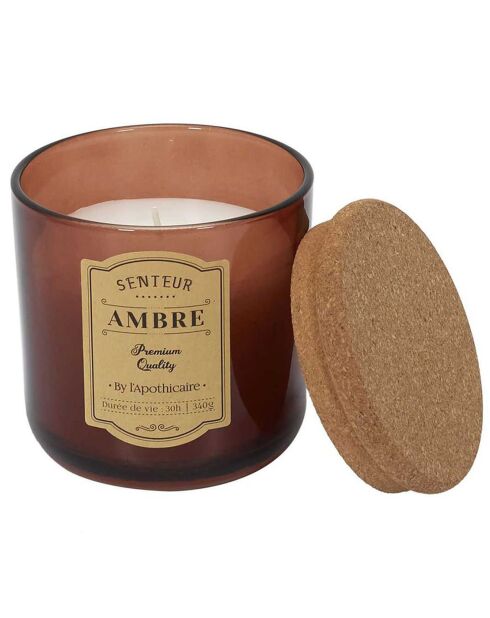 3 Bougies Apothicaires musc blanc, ambre, fleur de coton multicolore - 1 mèche 25h