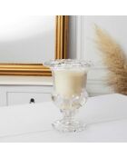 Bougie parfumée Vase Medicis Pivoine blanc/transparent - 1 mèche 90h