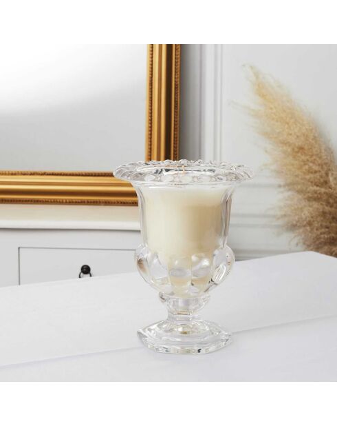 Bougie parfumée Vase Medicis Pivoine blanc/transparent - 1 mèche 90h