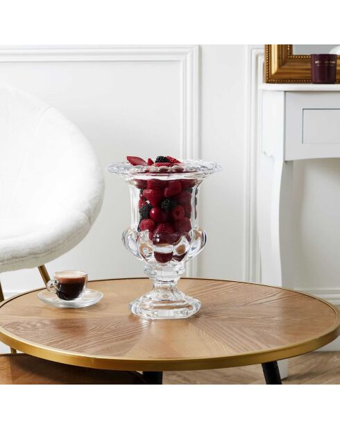 Bougie parfumée Vase Medicis Pivoine blanc/transparent - 1 mèche 90h