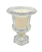 Bougie parfumée Vase Medicis Pivoine blanc/transparent - 1 mèche 90h