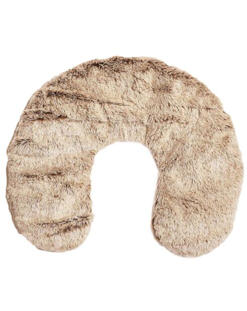 Coffret tour de cou + masque micro ondable beige - 24x16 cm