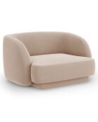 Fauteuil en Velours Miley cappuccino - 109x85x74 cm