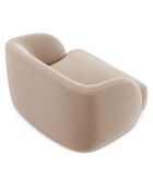 Fauteuil en Velours Miley cappuccino - 109x85x74 cm