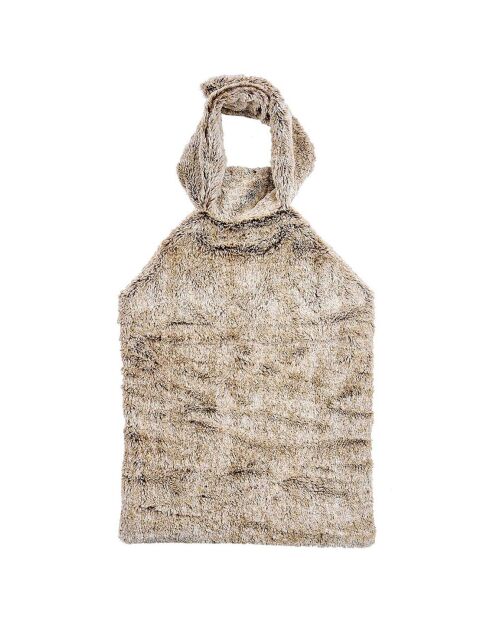 Couverture pour dos avec billes en céramique micro ondable marron - 37x28 cm