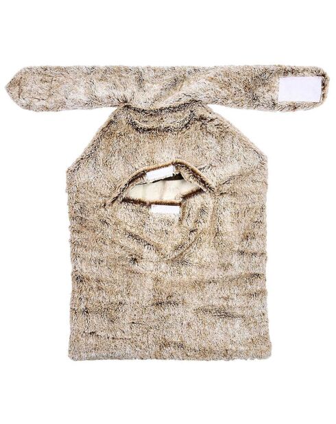 Couverture pour dos avec billes en céramique micro ondable marron - 37x28 cm