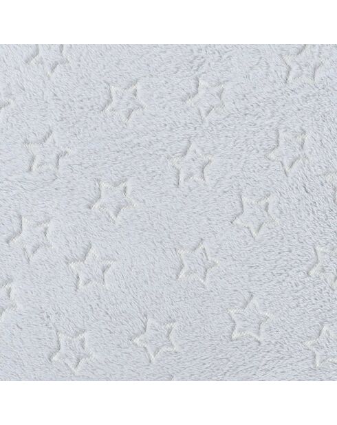 Tapis phosphorescent étoiles gris clair/blanc - 70x70 cm
