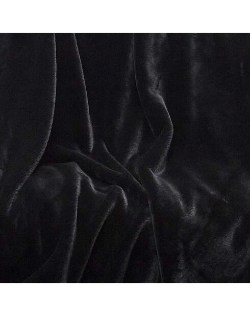 Plaid imitation fourrure Opulence noir - 120x150 cm
