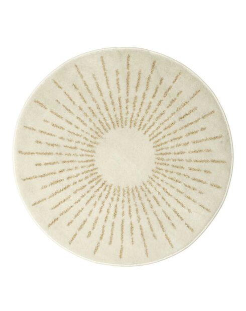 Tapis Soleil doré/blanc/rose - 80x80x2 cm