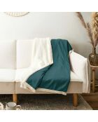 Plaid Sherpa bleu - 150x125 cm