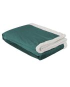 Plaid Sherpa bleu - 150x125 cm