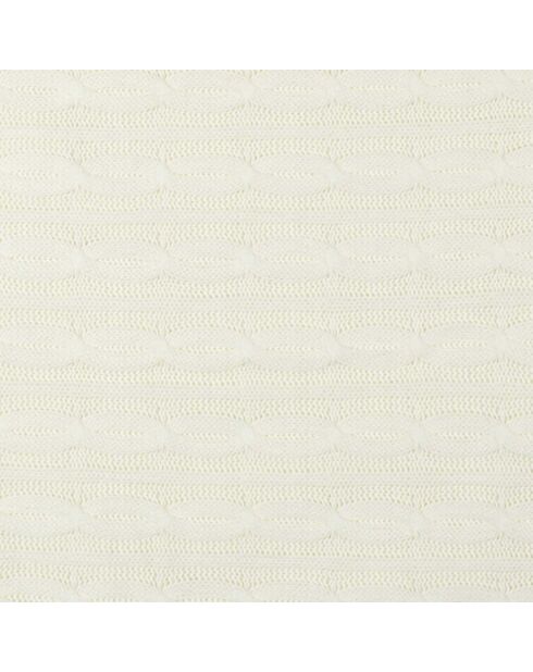 Plaid sherpa torsade beige - 120x150 cm