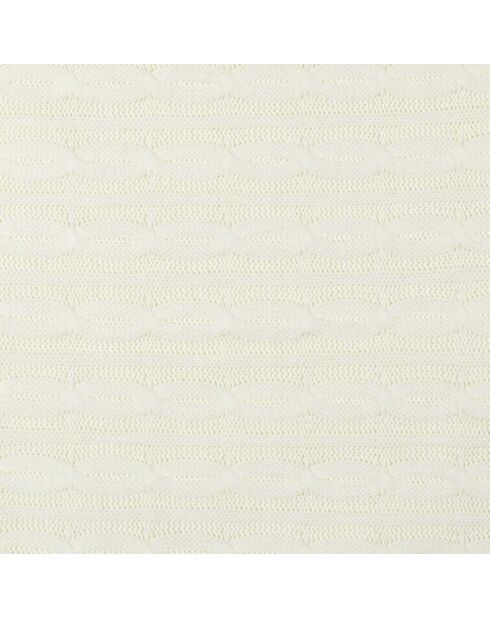 Plaid sherpa torsade beige - 120x150 cm